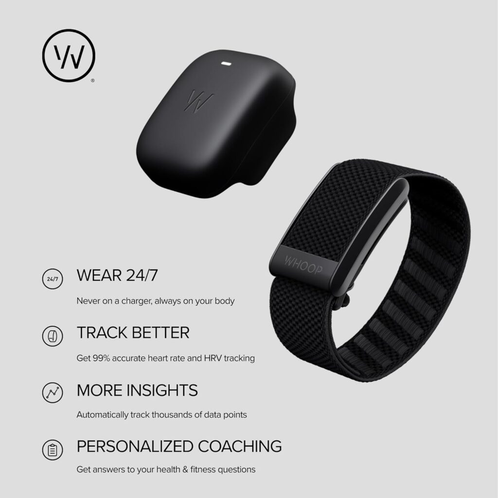 The alt text for the **WHOOP 4.0 with 12 Month Subscription – Wearable Health, Fitness & Activity Tracker** could be: **"WHOOP 4.0, a wearable health, fitness, and activity tracker with continuous monitoring, performance optimization, heart rate tracking, and the ability to improve sleep, strain, recovery, and overall wellness."**¹².

