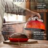 “Le Creuset’s 1.75 qt Enameled Cast Iron Bread Oven in a rich Shallot color, showcasing its sleek design and durable construction for baking perfect loaves.” 🥖