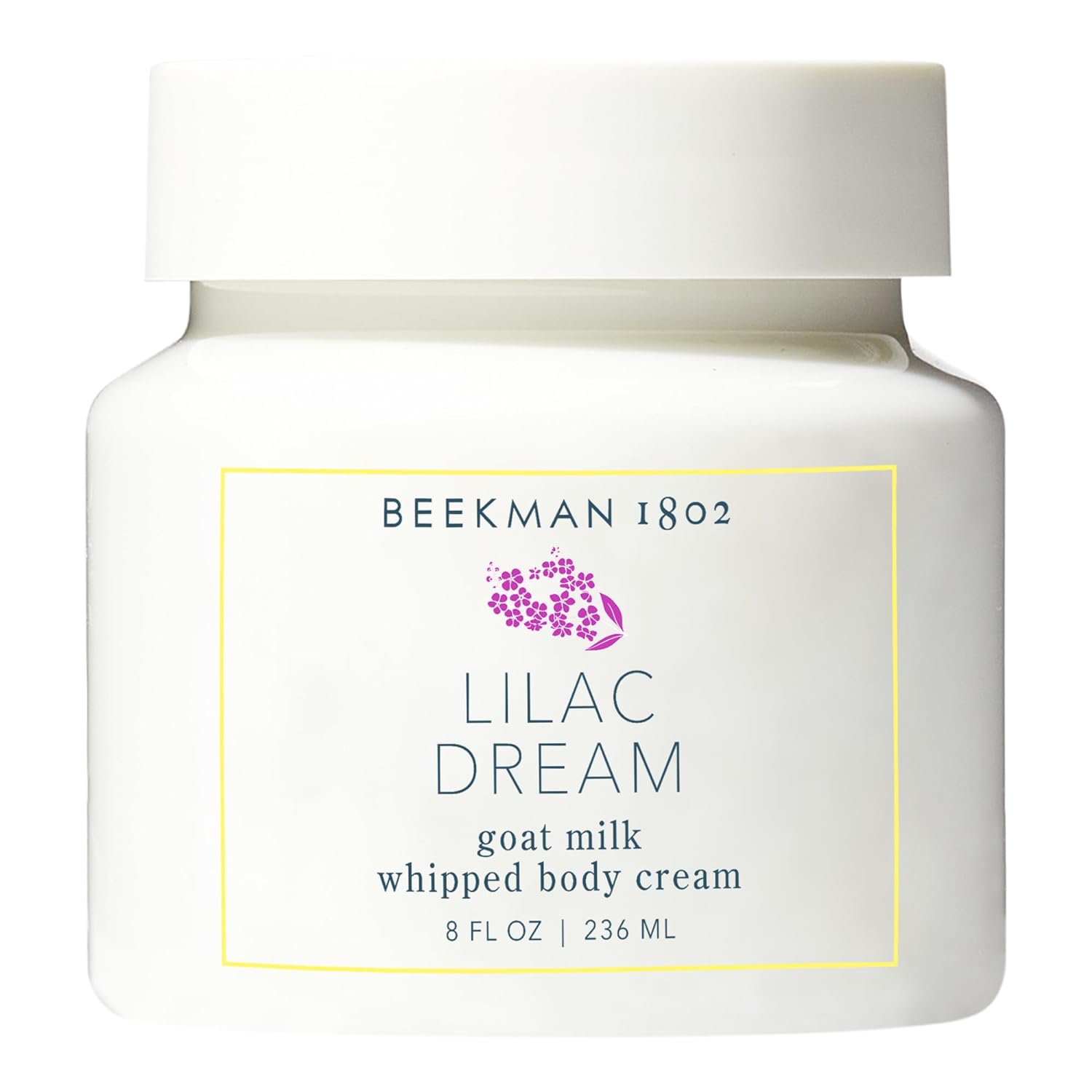 "**Beekman 1802 Whipped Body Cream** - An 8 oz jar of intensely hydrating body cream enriched with goat milk. It softens the skin, making it ideal for sensitive skin. Plus, it's cruelty-free!"