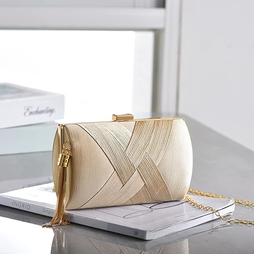 "Stylish Tassel Evening Clutch bag - Versatile Cross Body & Shoulder Bag for Women - Perfect for Weddings, Nights Out, and Parties"