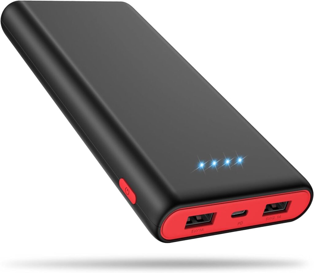Certainly! Here's an **alternative text description** for the "Portable Charger Power Bank 25800mAh": *"The Portable Charger Power Bank with a massive capacity of 25,800mAh is a reliable companion for your mobile devices. Equipped with the newest intelligent controlling IC, it ensures fast and efficient phone charging. With two USB ports, it's compatible with a wide range of devices, including iPhones and Android phones. Whether you're on the go or need backup power, this external cell phone battery pack has you covered."* 🔋📱💪