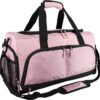 "An image of the **Ultimate Gym Bag 2.0** – a durable and intelligently designed duffel bag with multiple compartments, including a full-length shoe pocket, wet pocket, and bottle holders."