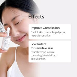 alt text for the Dear, Klairs Freshly Juiced Vitamin Drop: “A hypoallergenic Vitamin C serum formulated with stabilized pure Vitamin C to treat dead skin cells, dull skin tone, and enlarged pores. It’s gentle enough for sensitive skin, helping to even out skin tone, tighten pores, brighten skin, and fade pigmentation.”