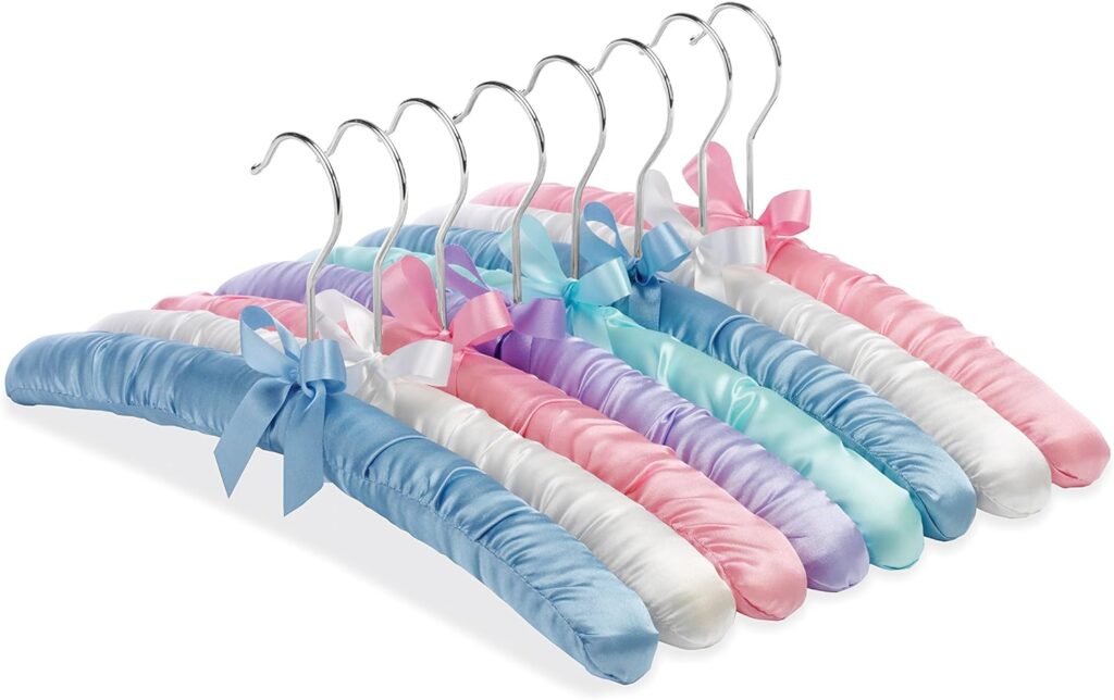 Certainly! Here's an **alternative text (alt text)** for the image description of the **Whitmor Satin Pastel-Set of 8 Padded Hangers**: "**Whitmor Satin Pastel Padded Hangers**: A set of eight thickly padded hangers covered in soft satin fabric. Each hanger features a slip-reducing gathering and a stylish metal hook. Ideal for keeping delicate dresses, lingerie, and shirts wrinkle-free. Dimensions: 1.50 L x 15.63 W x 7.0 H inches." ¹ ![Whitmor Satin Pastel-Set of 8 Padded Hanger, 8 Count, 1.50 x 15.63 x 7.0 inches](https://www.amazon.com/Whitmor-Satin-Padded-Hangers-Pastel/dp/B007Y2SITW) Source: Conversation with Bing, 2024/05/03 (1) Whitmor Satin Pastel-Set of 8 Padded Hanger, 8 Count, 1.50 x 15.63 x 7. .... https://www.amazon.com/Whitmor-Satin-Padded-Hangers-Pastel/dp/B007Y2SITW. (2) Whitmor 8 Piece Fabric Pastel Hanger, Assorted - Amazon.in. https://www.amazon.in/Whitmor-Fabric-Pastel-Hanger-Assorted/dp/B007Y2SITW. (3) Whitmor 6100-48-C Satin Padded Hanger Collection Set of 8 Pastel .... https://www.amazon.ca/Whitmor-6100-48-C-Padded-Collection-Hangers/dp/B007Y2SITW. (4) Whitmor 6100-48-C Satin Padded Hanger Collection Set of 8 Pastel