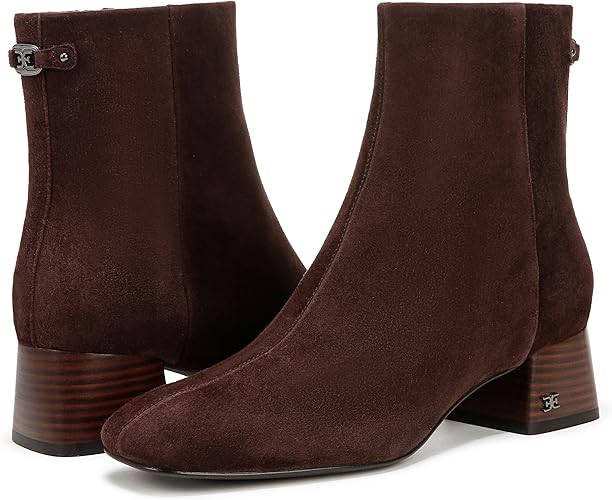 Sam Edelman Women's Paige Ankle Bootie: A stylish brown suede ankle bootie, perfect for adding a touch of elegance and comfort to any outfit."