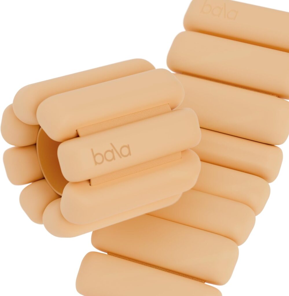 Bala Bangles Wrist & Ankle Weights for Women, featuring a sleek and stylish design. These adjustable weights provide a comfortable fit, enhancing workouts and daily activities by adding resistance for improved strength and endurance