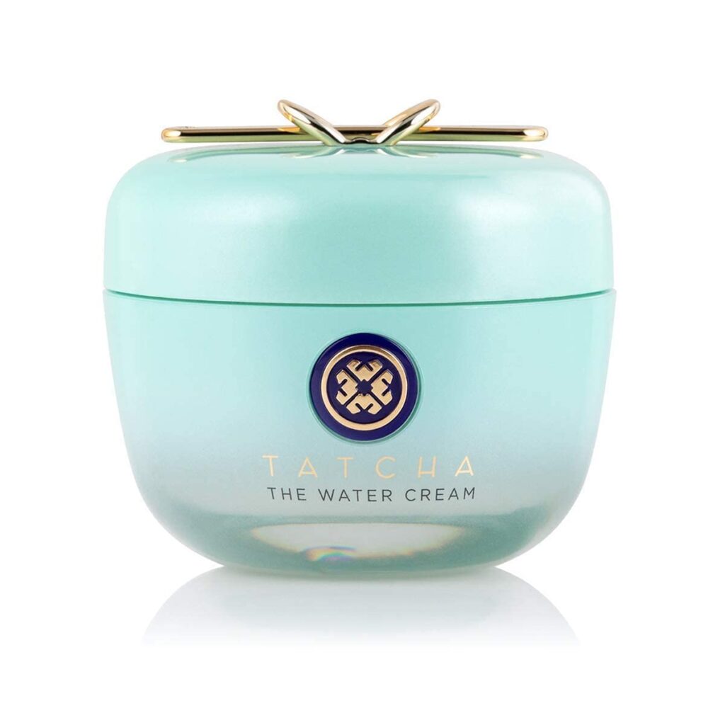 TATCHA The Water Cream, a cream moisturizer for the face that provides optimal hydration for pure, poreless skin. This luxurious moisturizer is designed to leave your skin smooth, balanced, and radiant.