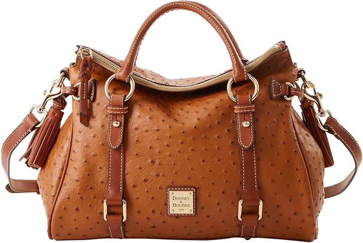 Dooney & Bourke Women's Ostrich Satchel in Textured Italian Leather,