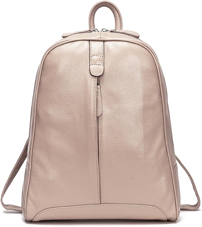 **Alt text:** Zency Simple Genuine Leather Backpack for Women – a sleek and minimalist backpack crafted from high-quality genuine leather, featuring a spacious main compartment, adjustable shoulder straps, and a stylish yet functional design for everyday use.